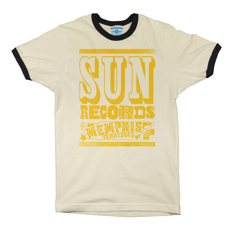 Sun Records Tennessee Home Ringer T-Shirt in Natural Black