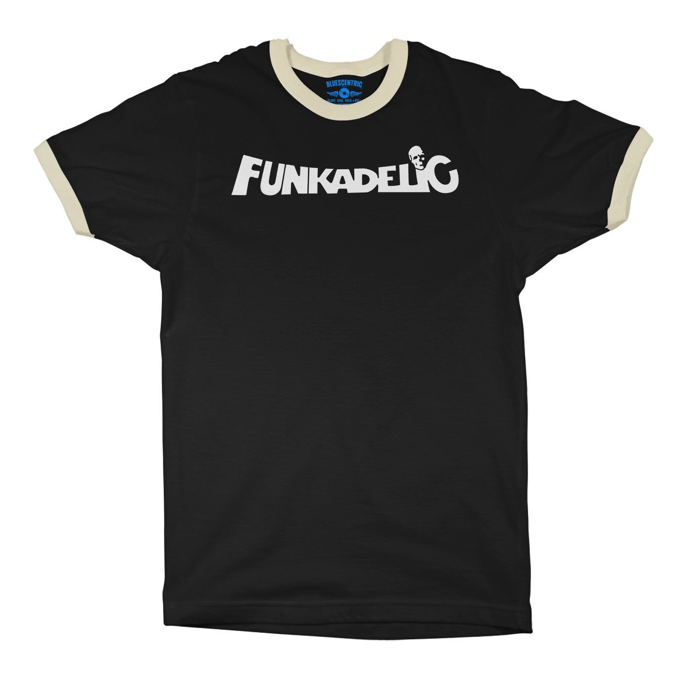 Funkadelic White Logo Ringer T-Shirt in Black Natural