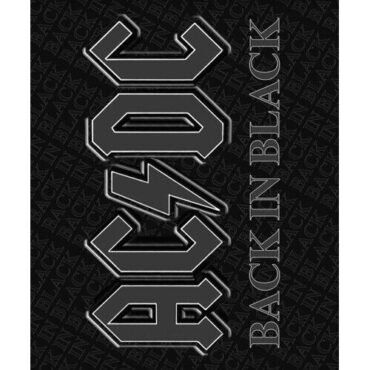 Rocksax -  AC/DC - Sherpa Fleece Blanket - Back in Black (60 in x 80 in) Collectibles (Large Item, Blanket)