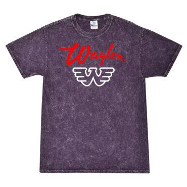 Waylon Jennings Logo Mineral Wash Shirt - Purple - Purple