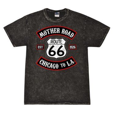 Route 66 Mother Road Mineral Wash Shirt - Black
