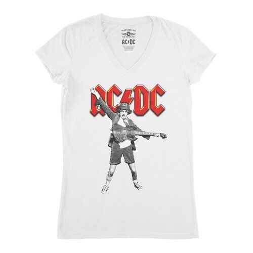 Graphic AC/DC V-Neck T Shirt - Women's