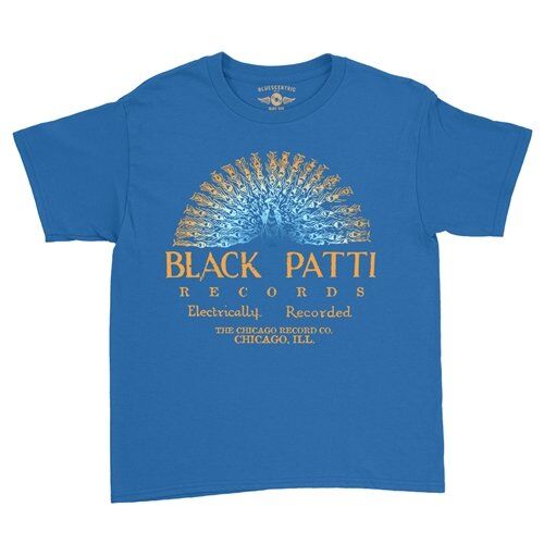 Black Patti Records Blue Peacock Youth T-Shirt - Lightweight Vintage Children & Toddlers