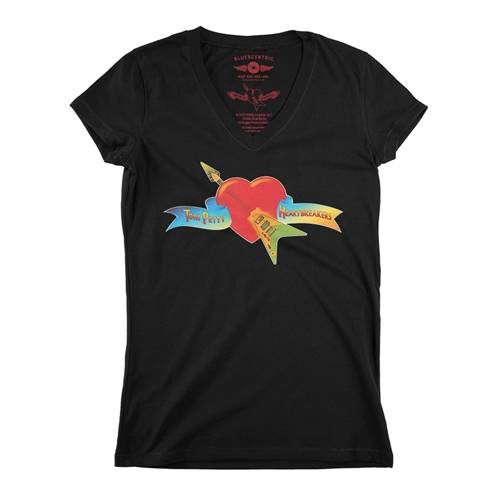 Tom Petty and the Heartbreakers Flying V Logo V-Neck T Shirt - Women's