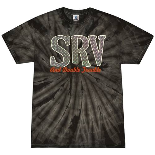 Stevie Ray Vaughan Reflective SRV Tie-Dye T-Shirt - Black