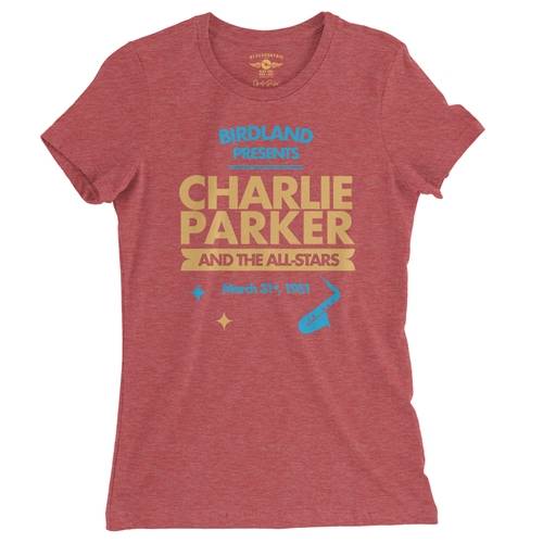 Charlie Parker Birdland Vintage Concert Ladies T Shirt - Relaxed Fit