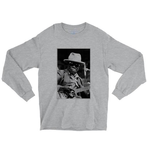 John Lee Hooker Black & White Photo Long Sleeve T-Shirt