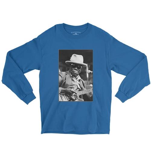 John Lee Hooker Black & White Photo Long Sleeve T-Shirt