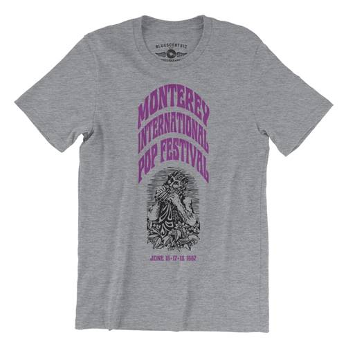 Front Print Monterey International Pop Festival T-Shirt - Lightweight Vintage Style
