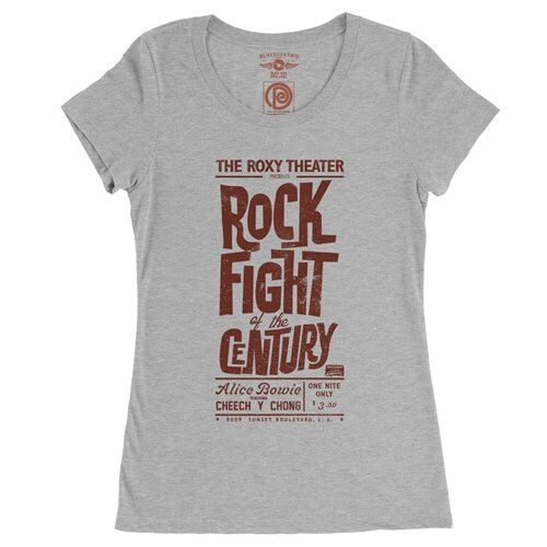 Rock Fight of the Century Cheech and Chong Ladies T Shirt - Relaxed Fit