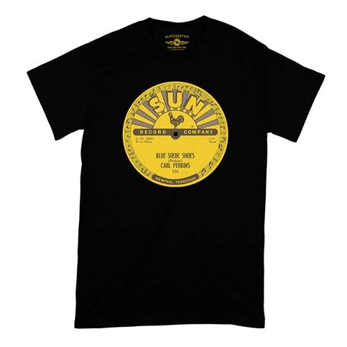 Sun Records Carl Perkins Blue Suede Shoes T-Shirt - Classic Heavy Cotton