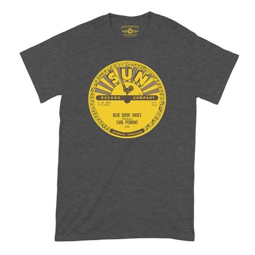 Sun Records Carl Perkins Blue Suede Shoes T-Shirt - Classic Heavy Cotton
