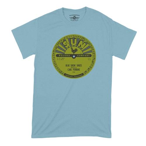 Sun Records Carl Perkins Blue Suede Shoes T-Shirt - Classic Heavy Cotton