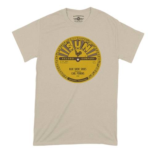 Sun Records Carl Perkins Blue Suede Shoes T-Shirt - Classic Heavy Cotton