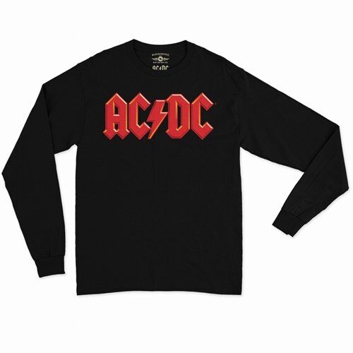 Red AC/DC Logo Long Sleeve T-Shirt