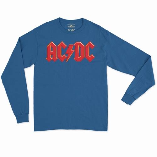 Red AC/DC Logo Long Sleeve T-Shirt