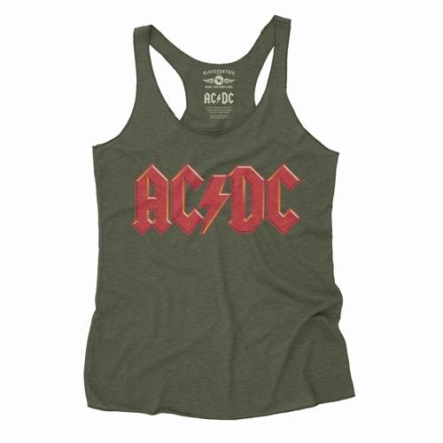 Red AC/DC Logo Racerback Tank - Women's
