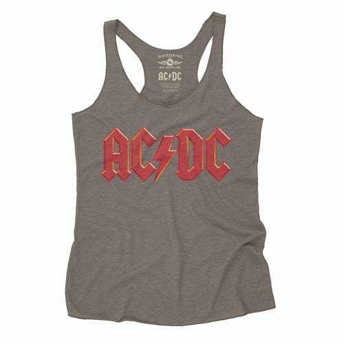 Red AC/DC Logo Racerback Tank - Women's