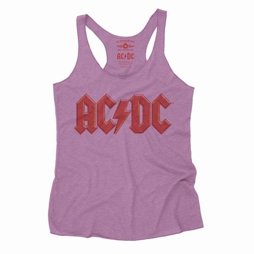Red AC/DC Logo Racerback Tank - Women's