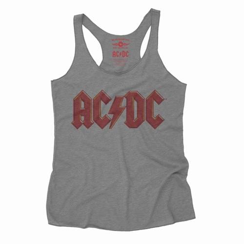 Red AC/DC Logo Racerback Tank - Women's