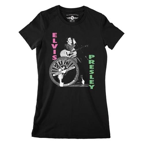 Pink & Lime Elvis Presley Hips Ladies T Shirt - Relaxed Fit