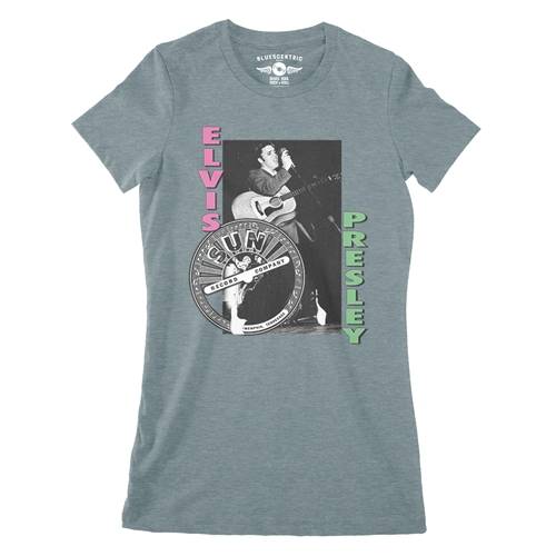 Pink & Lime Elvis Presley Hips Ladies T Shirt - Relaxed Fit