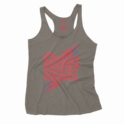 David Bowie Rebel Rebel Racerback Tank - Women's