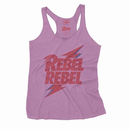David Bowie Rebel Rebel Racerback Tank - Women's