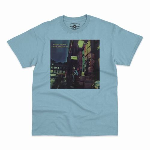 David Bowie Ziggy Stardust Album Cover T-Shirt - Classic Heavy Cotton