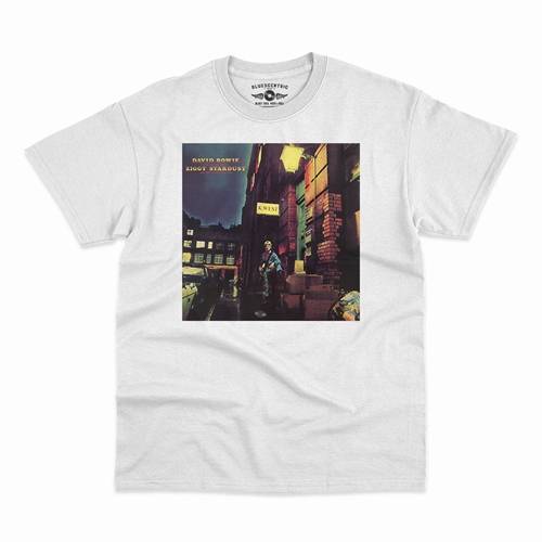 David Bowie Ziggy Stardust Album Cover T-Shirt - Classic Heavy Cotton