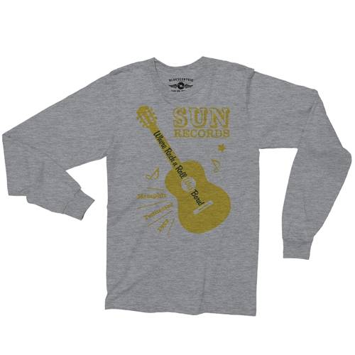 Sun Records Halftone Guitar Long Sleeve T-Shirt