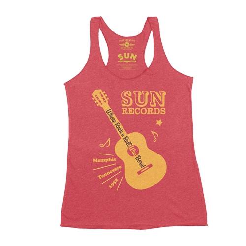 Sun Records Halftone Guitar Racerback Tank - Women's