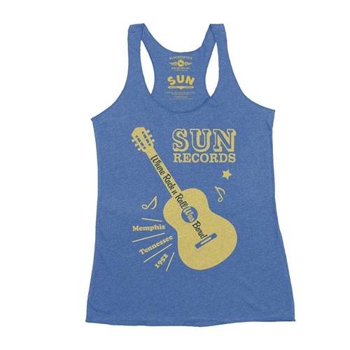 Sun Records Halftone Guitar Racerback Tank - Women's