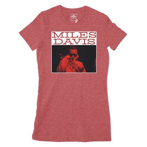 Graphic Miles Davis Ladies T Shirt - Relaxed Fit
