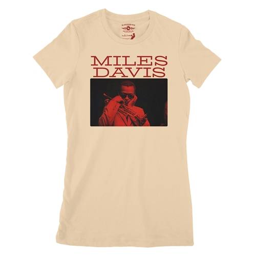 Graphic Miles Davis Ladies T Shirt - Relaxed Fit