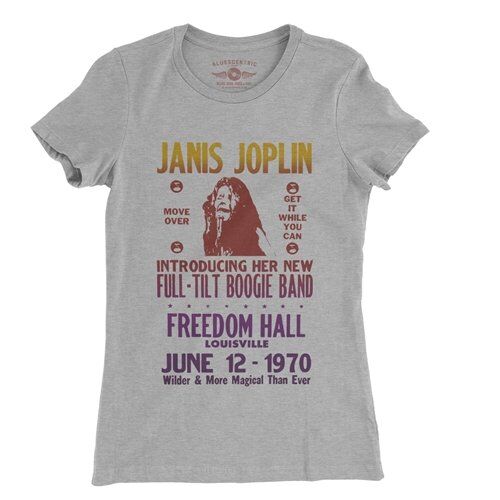 Janis Joplin Full Tilt Ladies T Shirt - Relaxed Fit