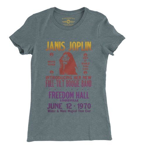 Janis Joplin Full Tilt Ladies T Shirt - Relaxed Fit