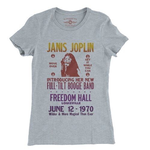 Janis Joplin Full Tilt Ladies T Shirt - Relaxed Fit