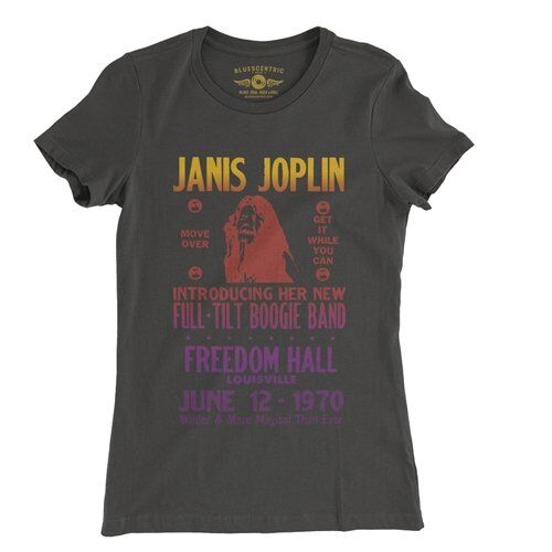 Janis Joplin Full Tilt Ladies T Shirt - Relaxed Fit