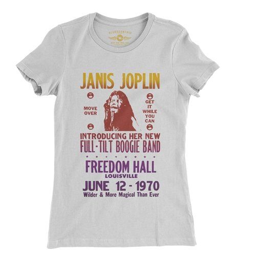 Janis Joplin Full Tilt Ladies T Shirt - Relaxed Fit