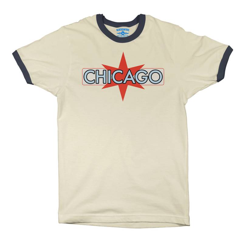 Chicago Ringer T-Shirt in Natural Midnight Navy