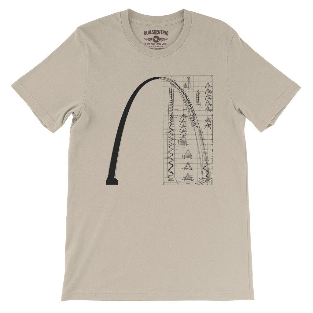 Saint Louis Arch Architecture T-Shirt - Lightweight Vintage Style - Soft Cream