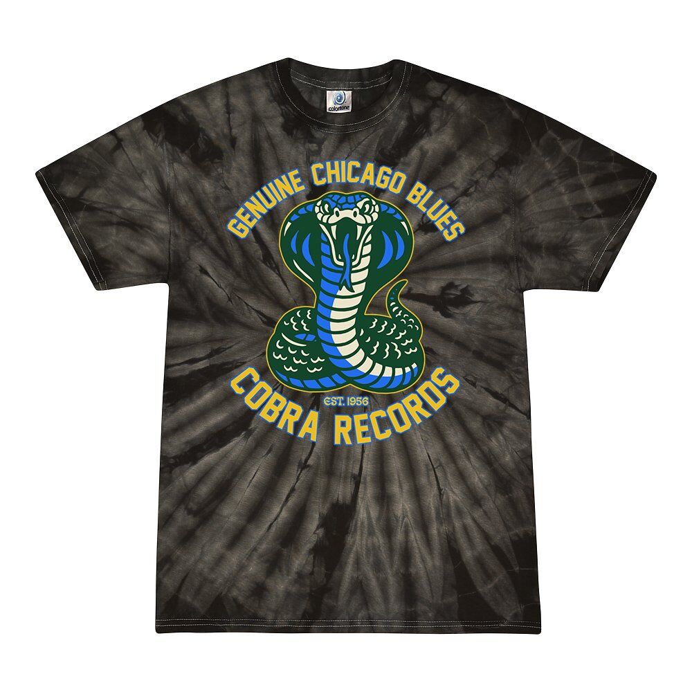 Cobra Records Genuine Chicago Blues Tie-Dye T-Shirt - Black - 5XL