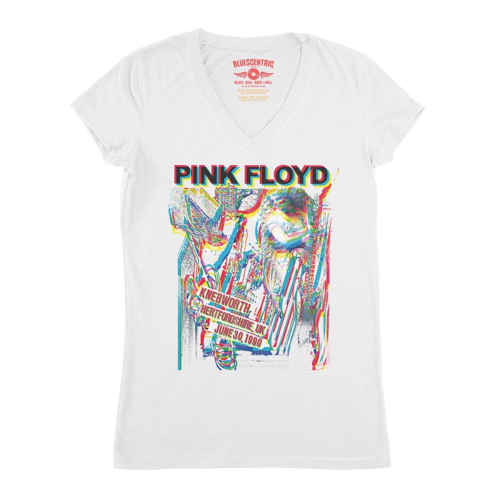 Pink Floyd Knebworth 1990 V-Neck T Shirt - Women's - White