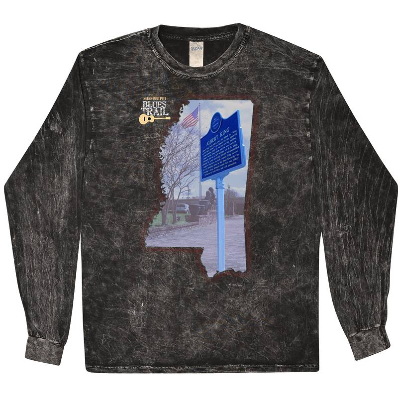 Albert King Blues Trail Marker T-Shirt - Black Mineral Wash - Black