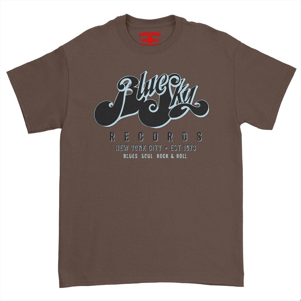 Blue Sky Records T-Shirt - Heavy Cotton - Chocolate