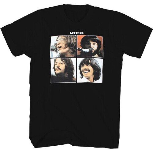 Beatles - Let It Be T-Shirt - Large Black 2061102205 Apparel (Large Item, Black, Size Large, Adult Shirt)