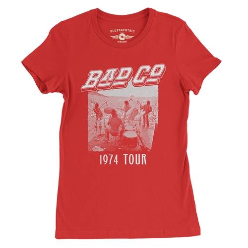 Vintage Bad Company 1974 Tour Ladies T Shirt - Relaxed Fit