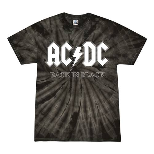 AC/DC Back In Black Album Cover Tie-Dye T-Shirt | Black | Limited Edition