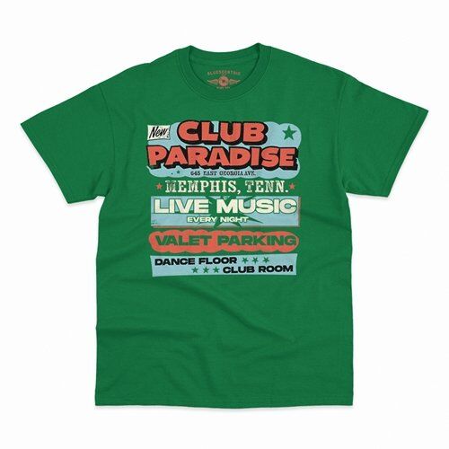 Baby Blue Club Paradise Memphis T-Shirt - Classic Heavy Cotton